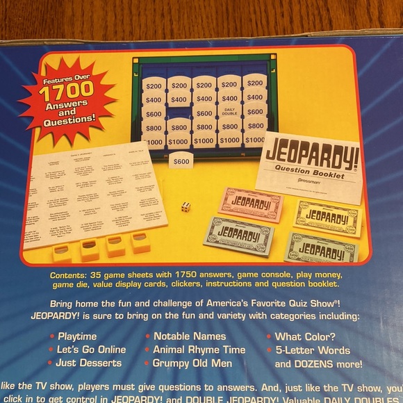 Vintage 2005 Pressman Jeopardy! America's Favorite Quiz Game New - Picture 3 of 10